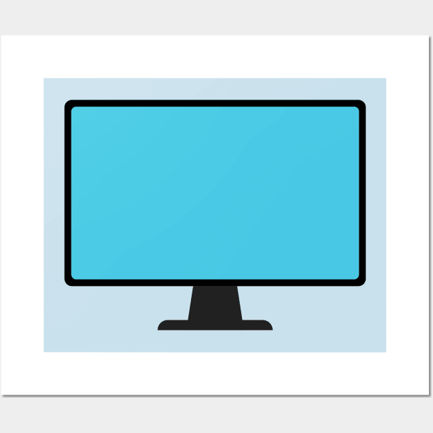 Monitor icon in flat style. Wall Art by AraDesign